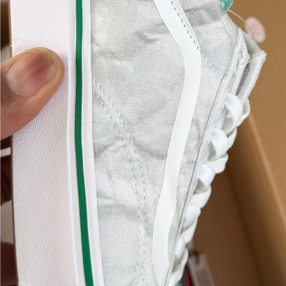 Vans Men's White and Green Casual Sneakers - Picture 5 of 8